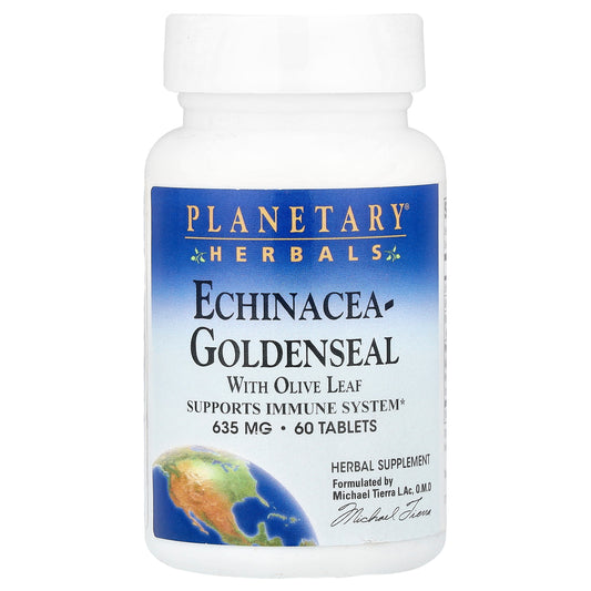 Planetary Herbals, Echinacea-Goldenseal with Olive Leaf, 635 mg, 60 Tablets (317 mg per Tablet)