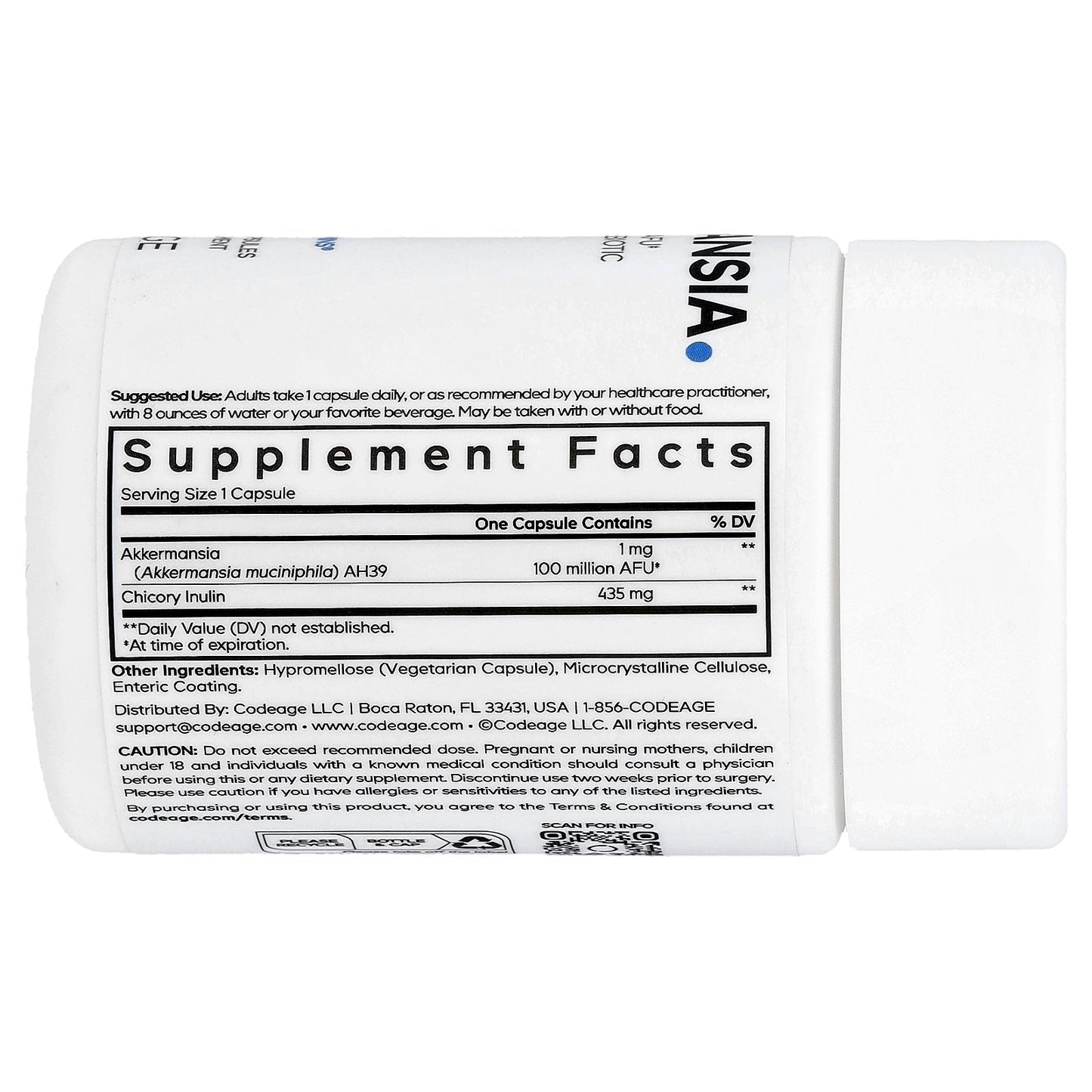 Codeage, Akkermansia, 30 Vegetable Capsules