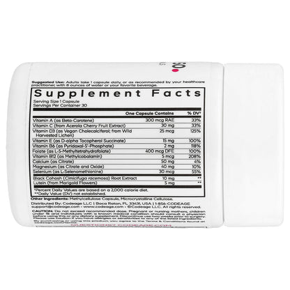 Codeage, Women's Multivitamin 50, 30 Vegetable Capsules