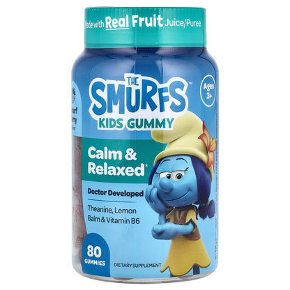 The Smurfs, Kids Gummy, Calm & Relaxed, Ages 3+, Smurf Berry, 80 Gummies