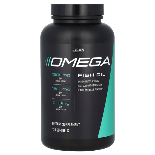 JYM Supplement Science, Omega Fish Oil, 2,600 mg, 120 Softgels (1,300 mg per Softgel)