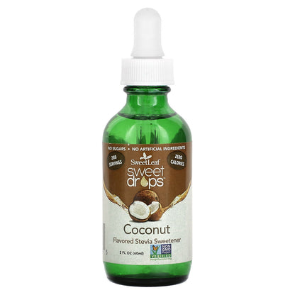 SweetLeaf Stevia, Sweet Drops, Coconut, 2 fl oz (60 ml)