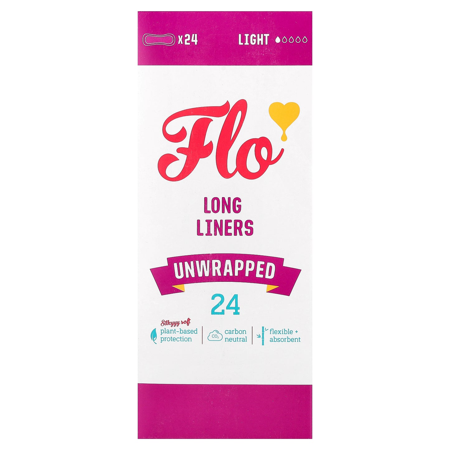 Here We Flo, Long Liners, Unwrapped, Light, 24 Liners