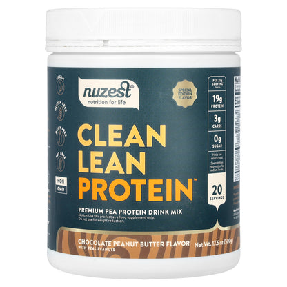 Nuzest, Clean Lean Protein, Chocolate Peanut Butter, 17.6 oz (500 g)