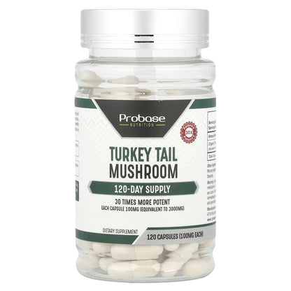 Probase Nutrition, Turkey Tail Mushroom, 100 mg, 120 Capsules
