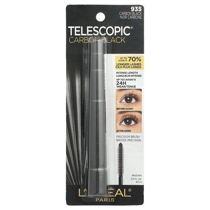 L'Oréal, Telescopic® Carbon Black Mascara, 935 Carbon Black, 0.27 fl oz (8 ml)