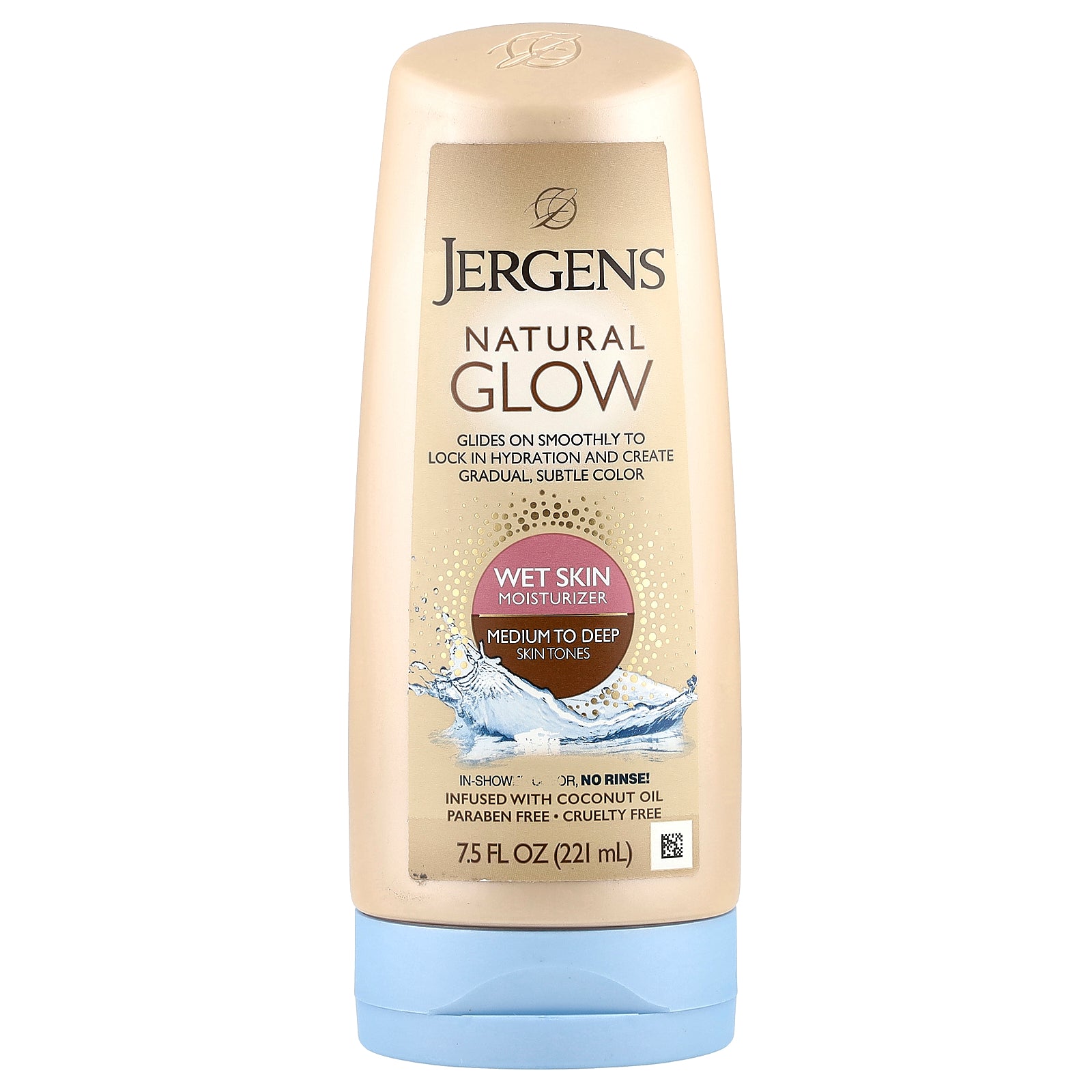 Jergens, Natural Glow, Wet Skin Moisturizer, Medium to Deep Skin Tones, 7.5 fl oz (221 ml)