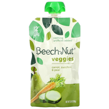 Beech-Nut, Veggies, 6+ Months, Carrot, Zucchini & Pear, 12 Pack, 3.5 oz (99 g) Each