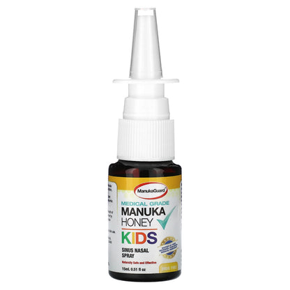 ManukaGuard, Kids, Medical Grade Manuka Honey, Sinus Nasal Spray, Alcohol Free, 0.51 fl oz (15 ml)