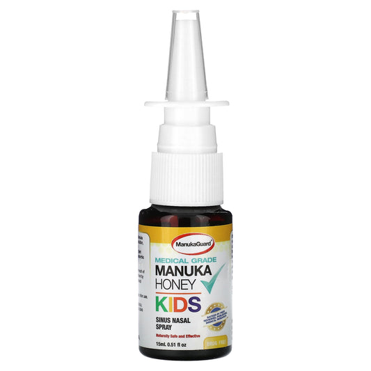 ManukaGuard, Kids, Medical Grade Manuka Honey, Sinus Nasal Spray, Alcohol Free, 0.51 fl oz (15 ml)