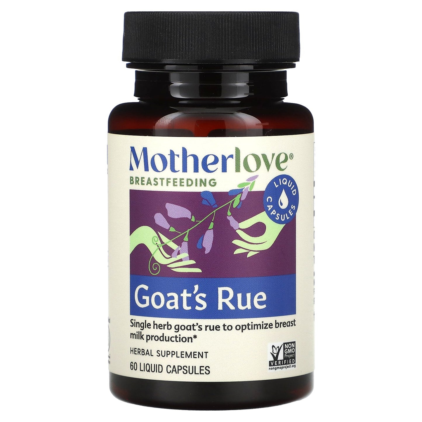 Motherlove, Breastfeeding, Goat's Rue, 60 Liquid Capsules (525 mg per Capsule)