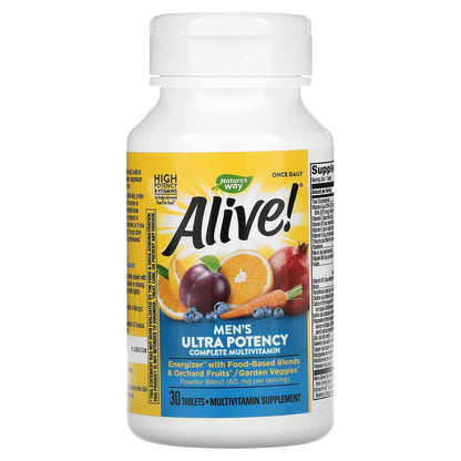 Nature's Way, Alive! Men's Ultra Potency Complete Multivitamin, 30 Tablets