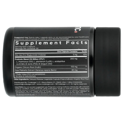 Codeage, Men's Daily Probiotic, 30 Vegetable Capsules