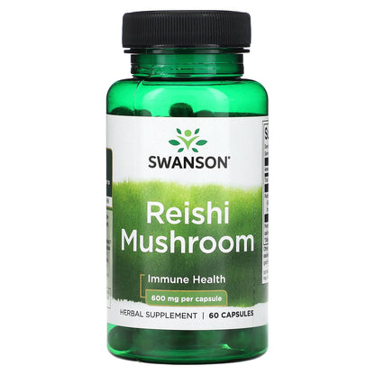 Swanson, Reishi Mushroom, 600 mg, 60 Capsules