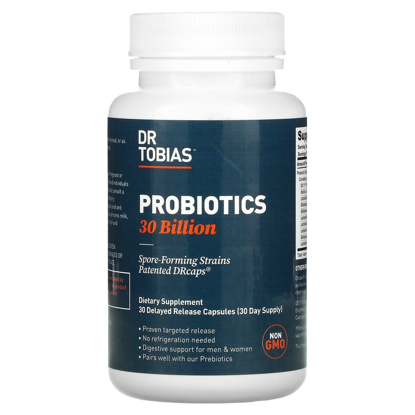 Dr. Tobias, Probiotics, 30 Billion, 30 Delayed Release Capsules