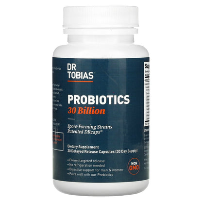 Dr. Tobias, Probiotics, 30 Billion, 30 Delayed Release Capsules