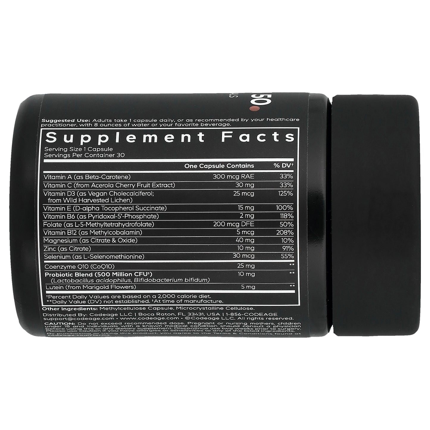 Codeage, Men's Multivitamin 50, 30 Vegetable Capsules