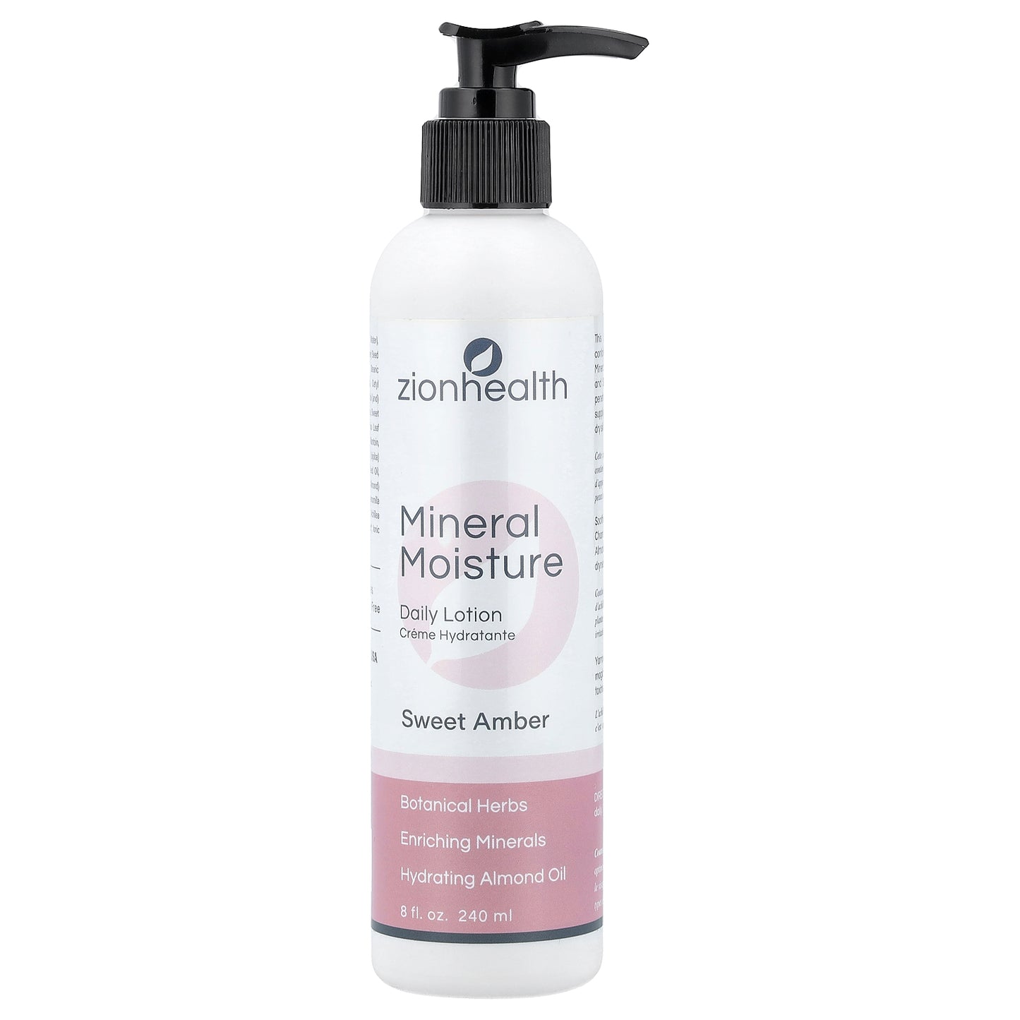 Zion Health, Mineral Moisture Daily Lotion, Sweet Amber , 8 fl oz (240 ml)