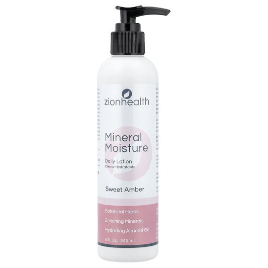 Zion Health, Mineral Moisture Daily Lotion, Sweet Amber , 8 fl oz (240 ml)