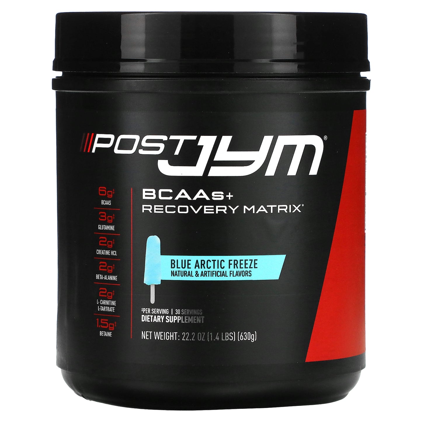 JYM Supplement Science, Post JYM, BCAAs + Recovery Matrix, Blue Artic Freeze, 1.4 lbs (630 g)