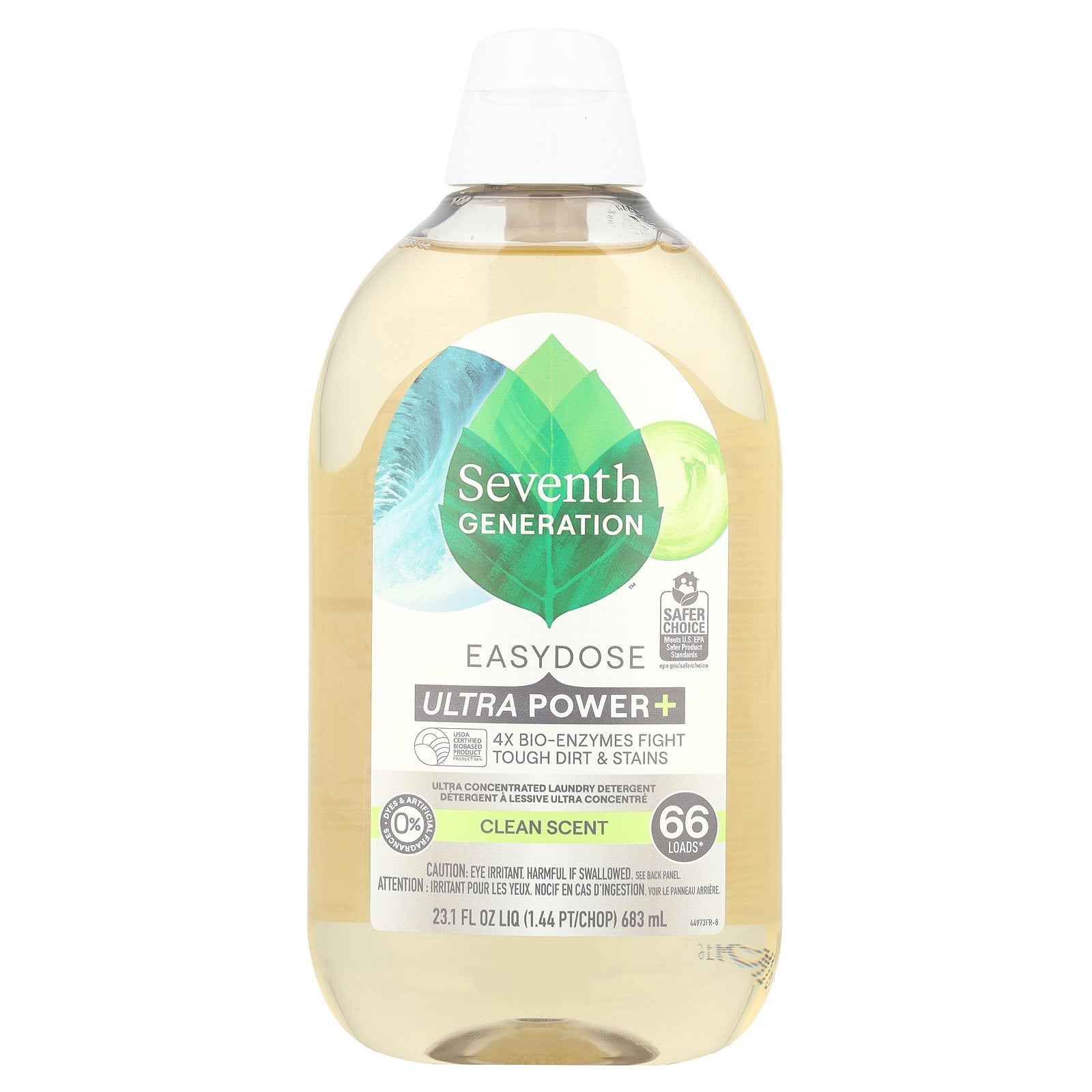Seventh Generation, Easydose Ultra Power+ Laundry Detergent, Clean, 23.1 fl oz (683 ml)