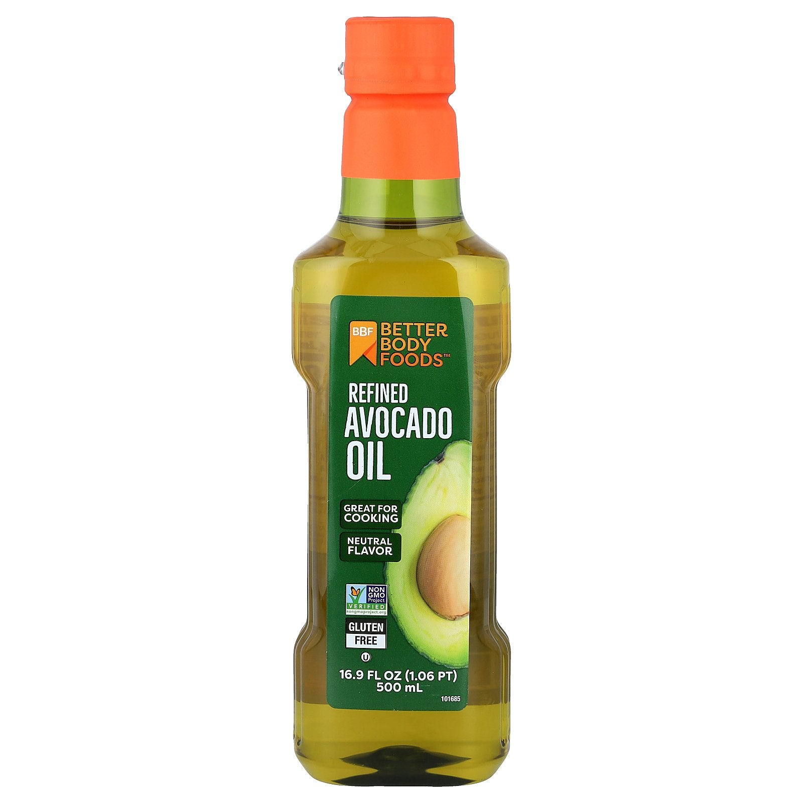 BetterBody Foods, Refined Avocado Oil, 16.9 fl oz (500 ml)