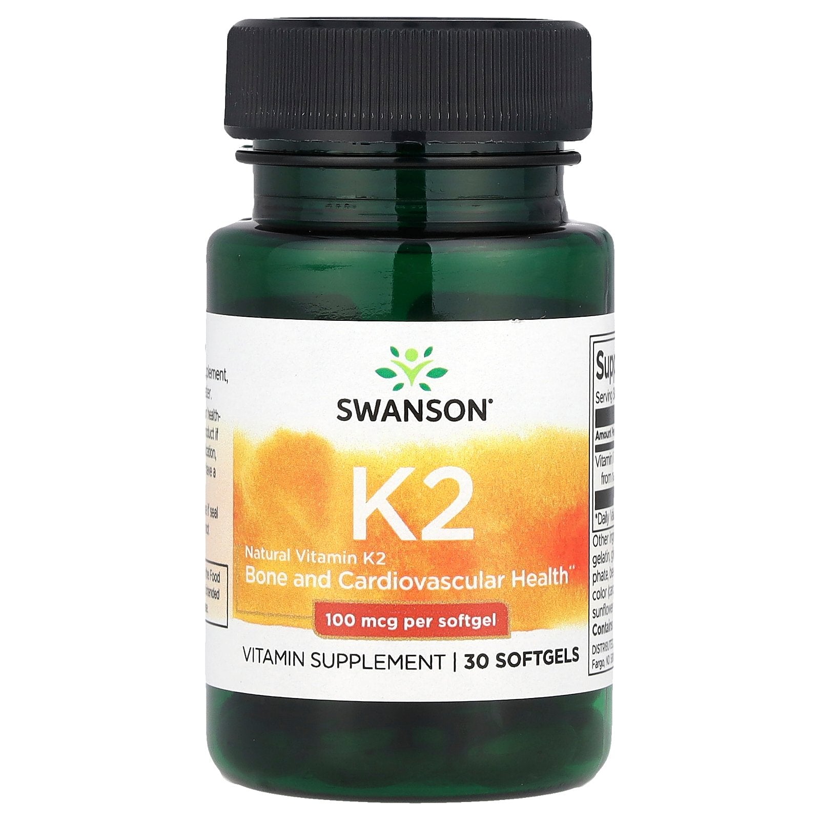 Swanson, Natural Vitamin K2, 100 mcg, 30 Softgels