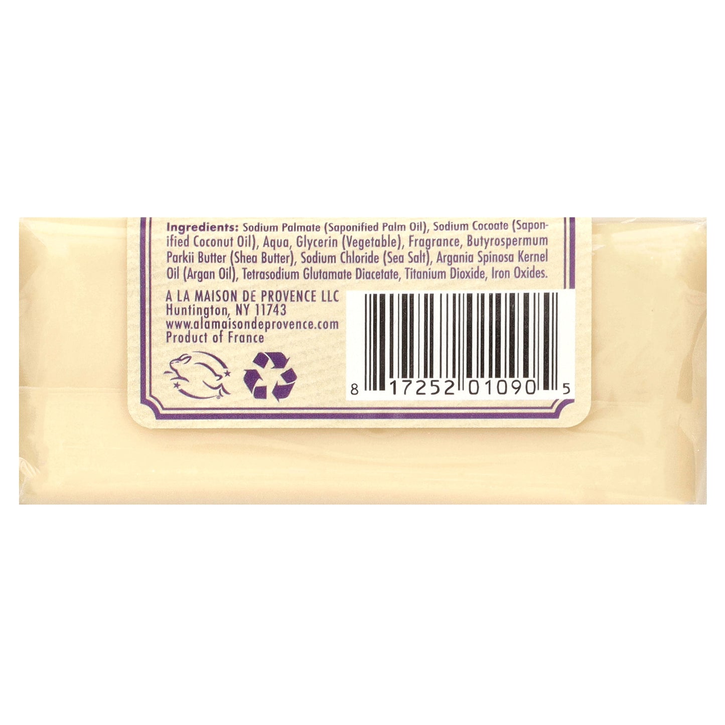 A La Maison de Provence, Hand & Body Bar Soap, Rose Lilac, 8.8 oz (250 g)