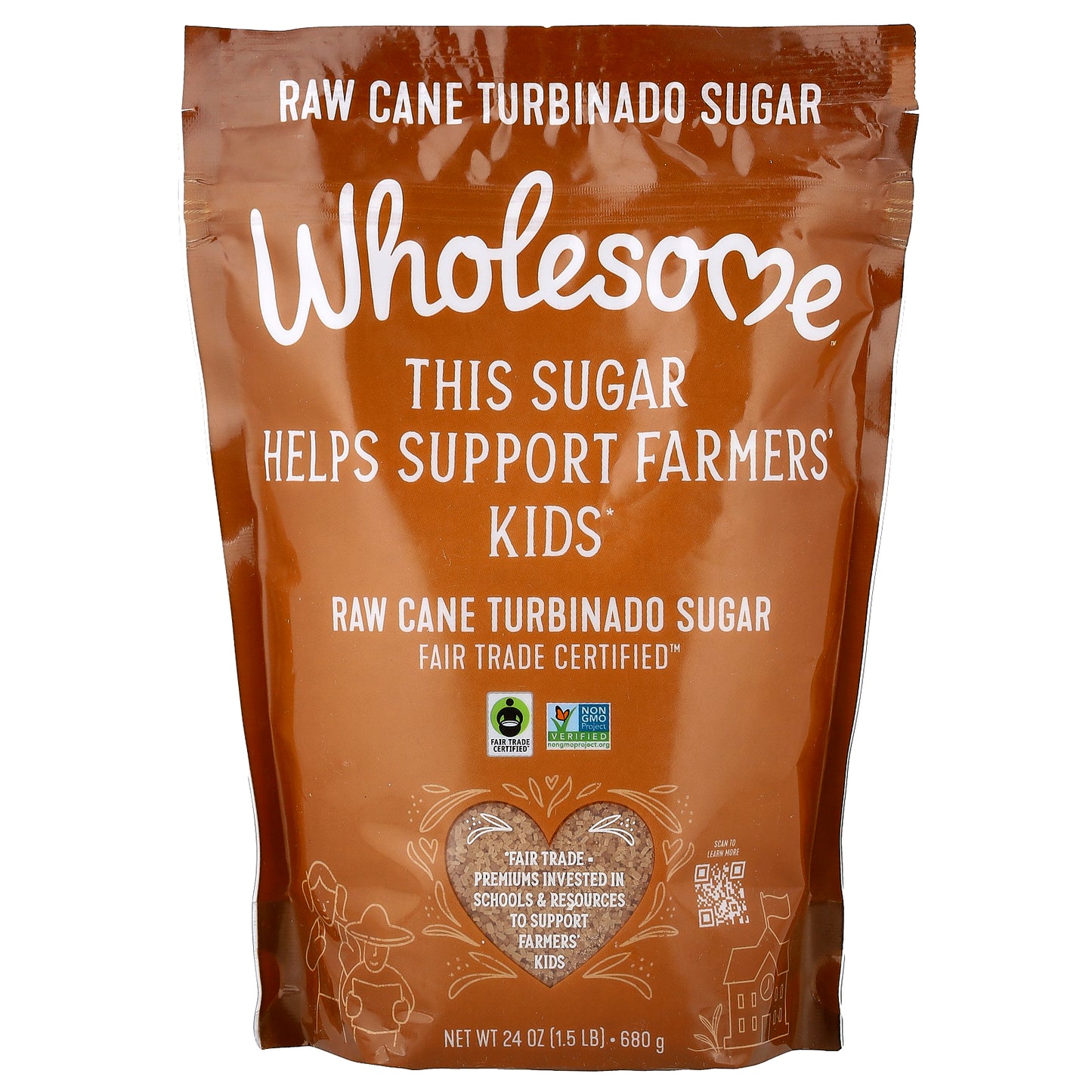 Wholesome Sweeteners, Raw Cane Turbinado Sugar, 24 oz (680 g)