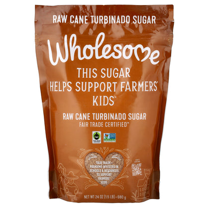 Wholesome Sweeteners, Raw Cane Turbinado Sugar, 24 oz (680 g)
