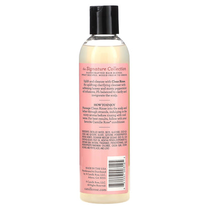 Camille Rose, Clean Rinse, Moisturizing & Clarifying Shampoo, Honey & Peppermint, 8 oz (240 ml)