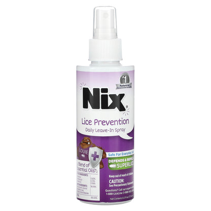 Nix, Lice Prevention, Daily Leave-In Spray, 6 fl oz (177.44 ml)