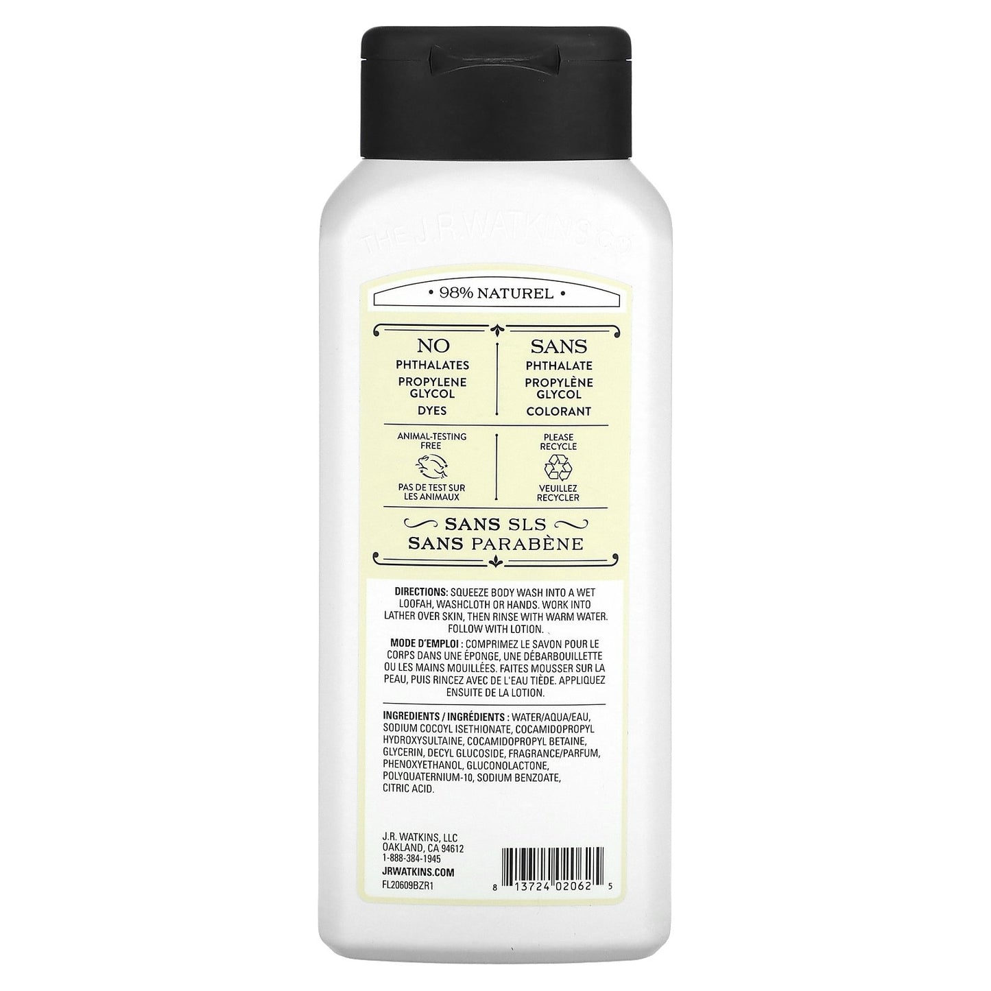 J R Watkins, Body Wash, Coconut & Honey, 18 fl oz (532 ml)