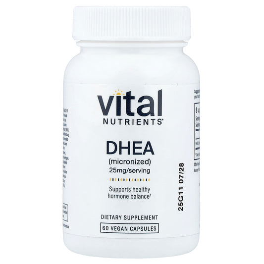 Vital Nutrients, DHEA (Micronized), 25 mg, 60 Vegan Capsules