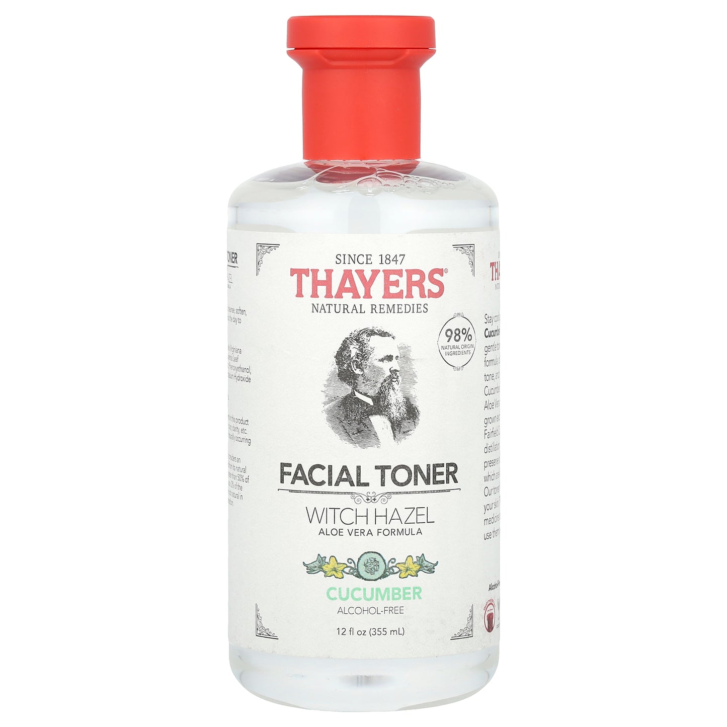 Thayers, Witch Hazel Facial Toner, Alcohol-Free, Cucumber, 12 fl oz (355 ml)