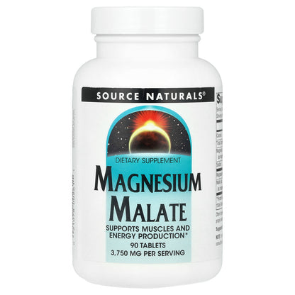 Source Naturals, Magnesium Malate, 3,750 mg, 90 Tablets (1,250 mg Per Tablet)