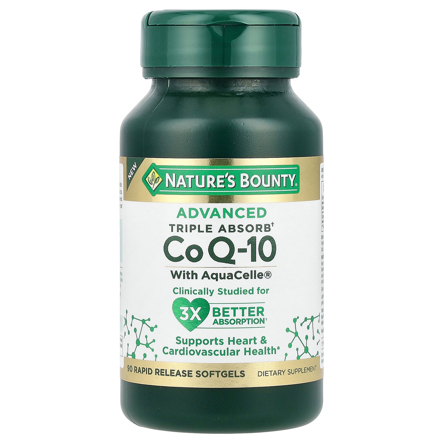 Nature's Bounty, Advanced Triple Absorb CoQ-10, 90 Rapid Release Softgels