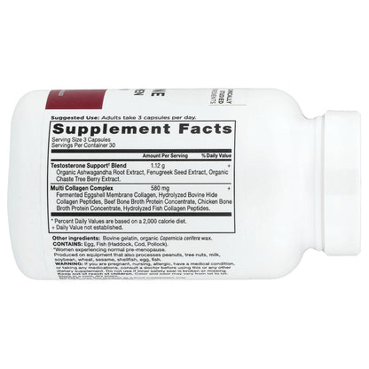 Ancient Nutrition, Testosterone Support for Women + Collagen, 90 Capsules