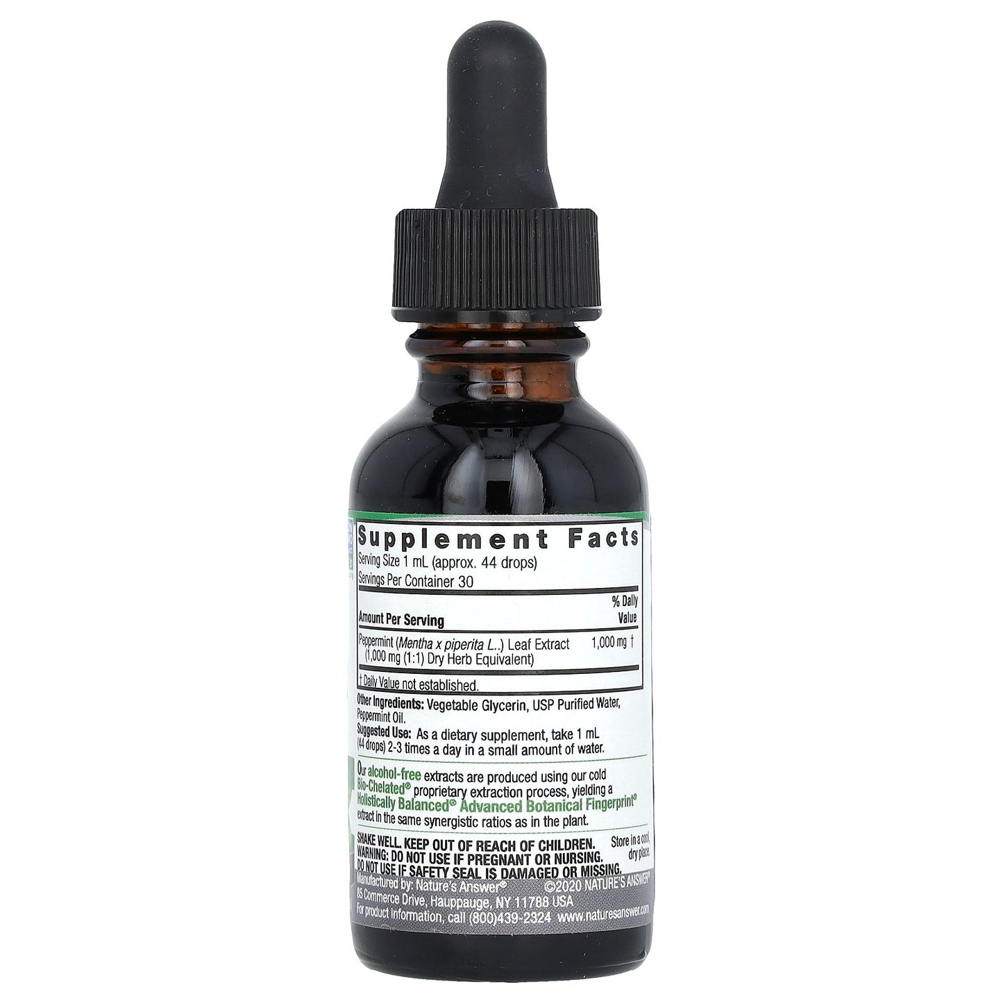 Nature's Answer, Peppermint Leaf, Alcohol-Free , 1,000 mg , 1 fl oz (30 ml)