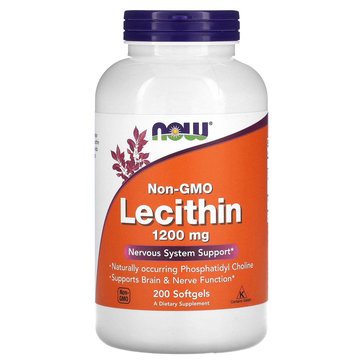 NOW Foods, Non-GMO Lecithin, 200 Softgels