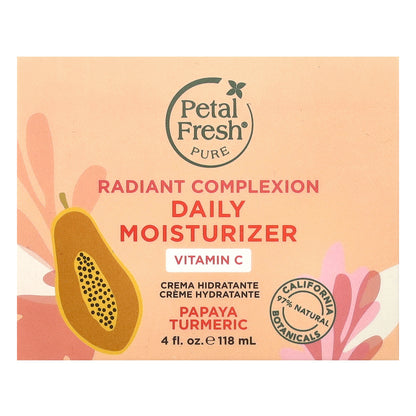 Petal Fresh, Pure, Radiant Complexion Daily Moisturizer, Papaya Turmeric, 4 fl oz (118 ml)