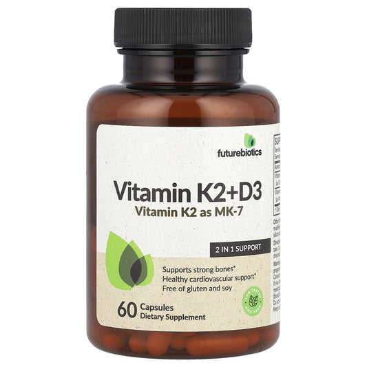 Futurebiotics, Vitamin K2 + D3, 60 Capsules