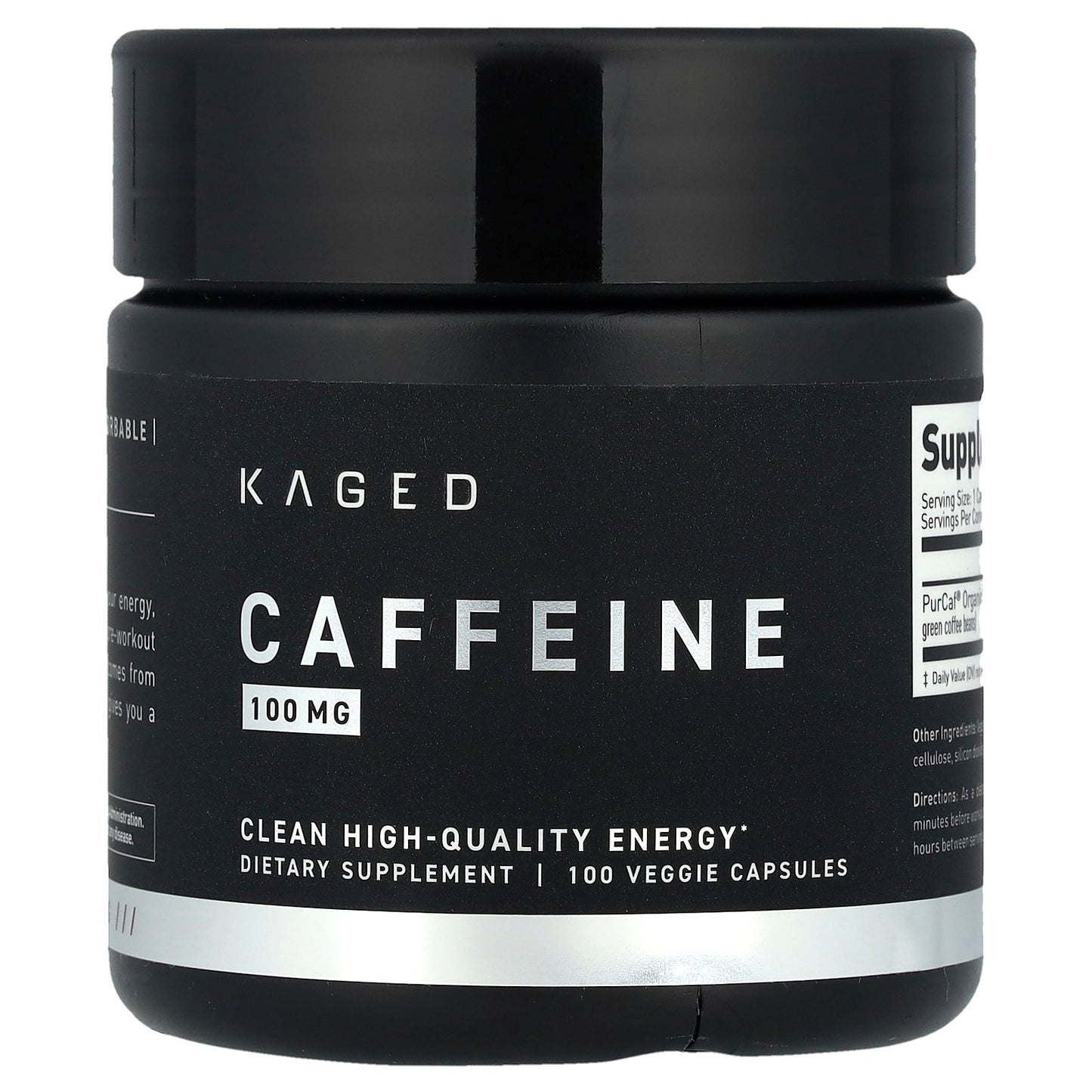 Kaged, Caffeine, 100 mg, 100 Veggie Capsules