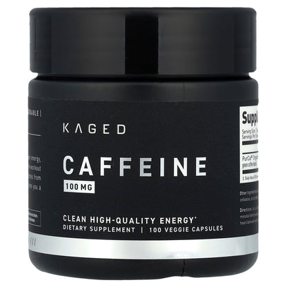 Kaged, Caffeine, 100 mg, 100 Veggie Capsules