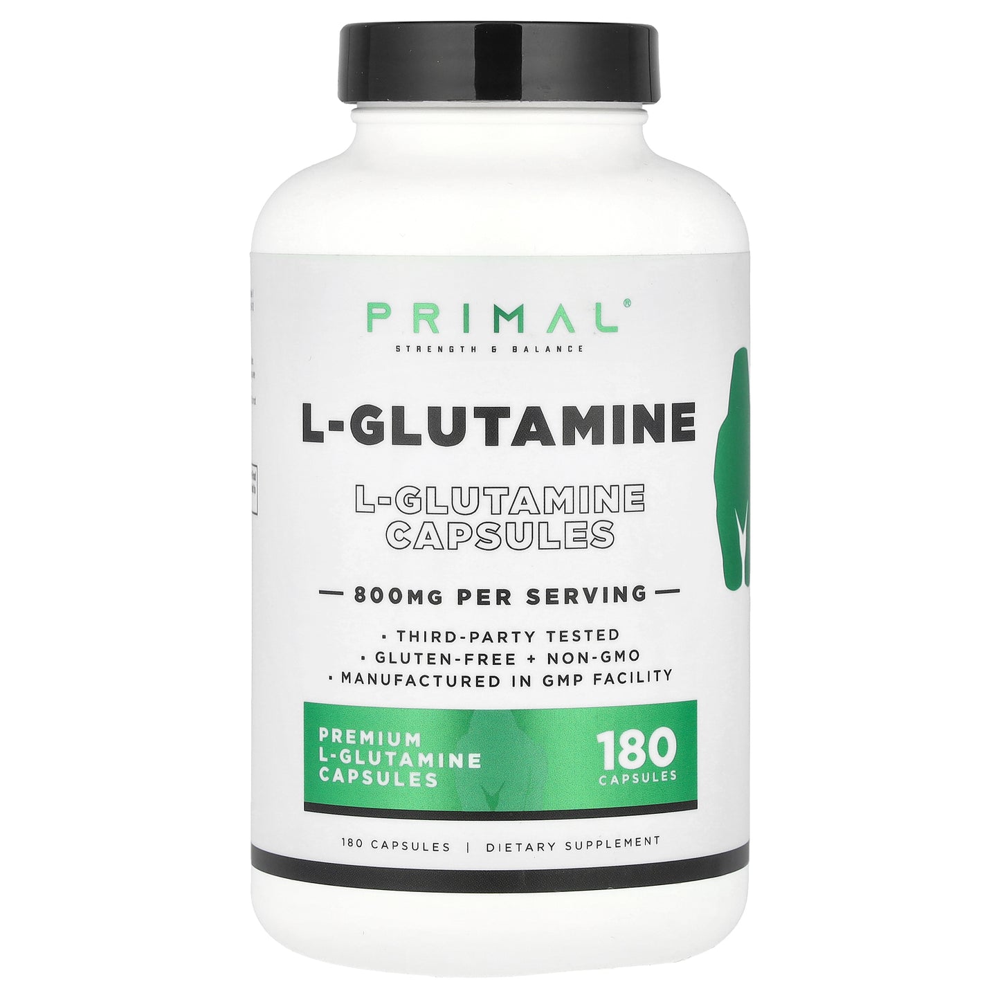 PrePrimal, L-Glutamine, 800 mg, 180 Capsules