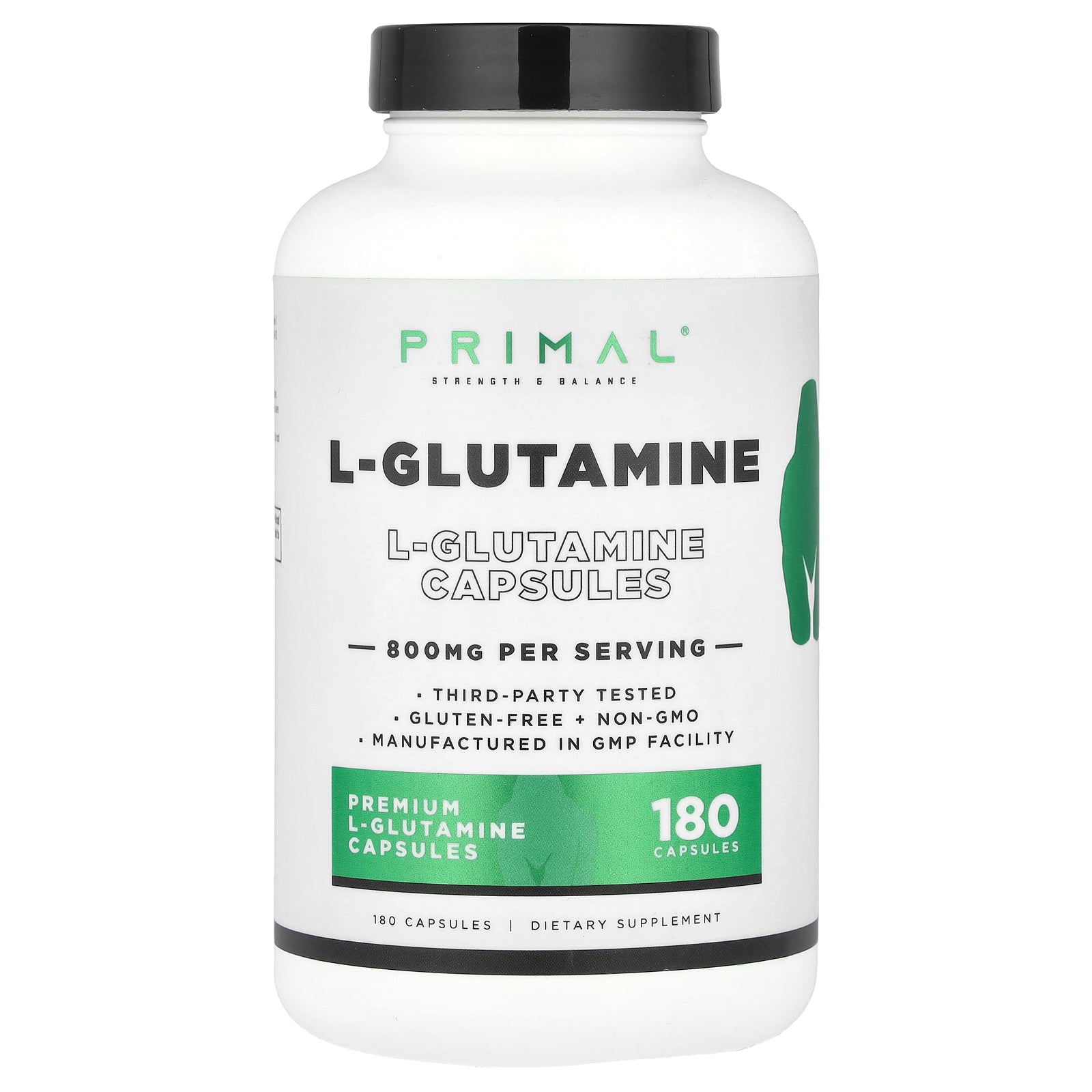 PrePrimal, L-Glutamine, 800 mg, 180 Capsules