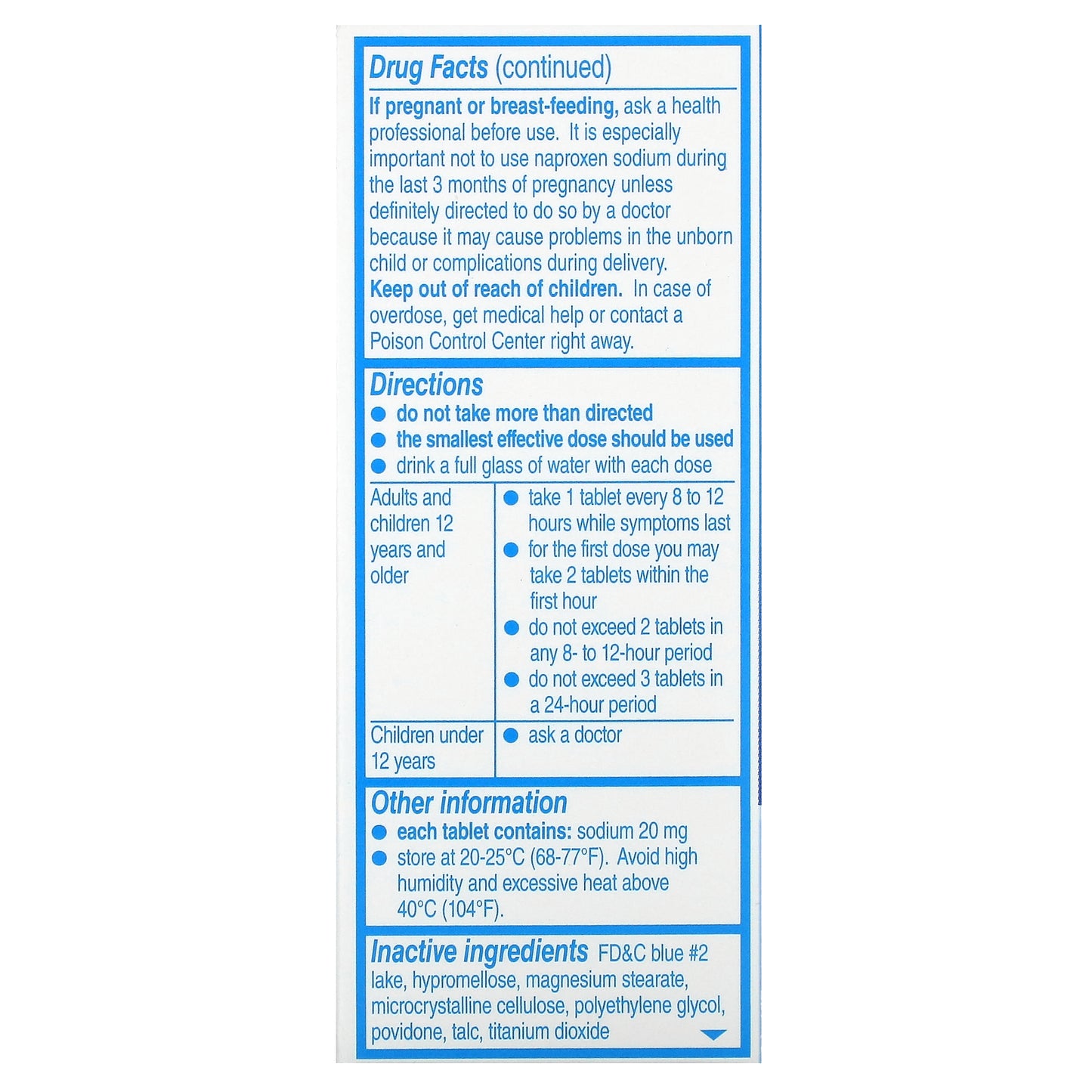 Aleve, Naproxen Sodium Tablets, 220 mg, 24 Tablets