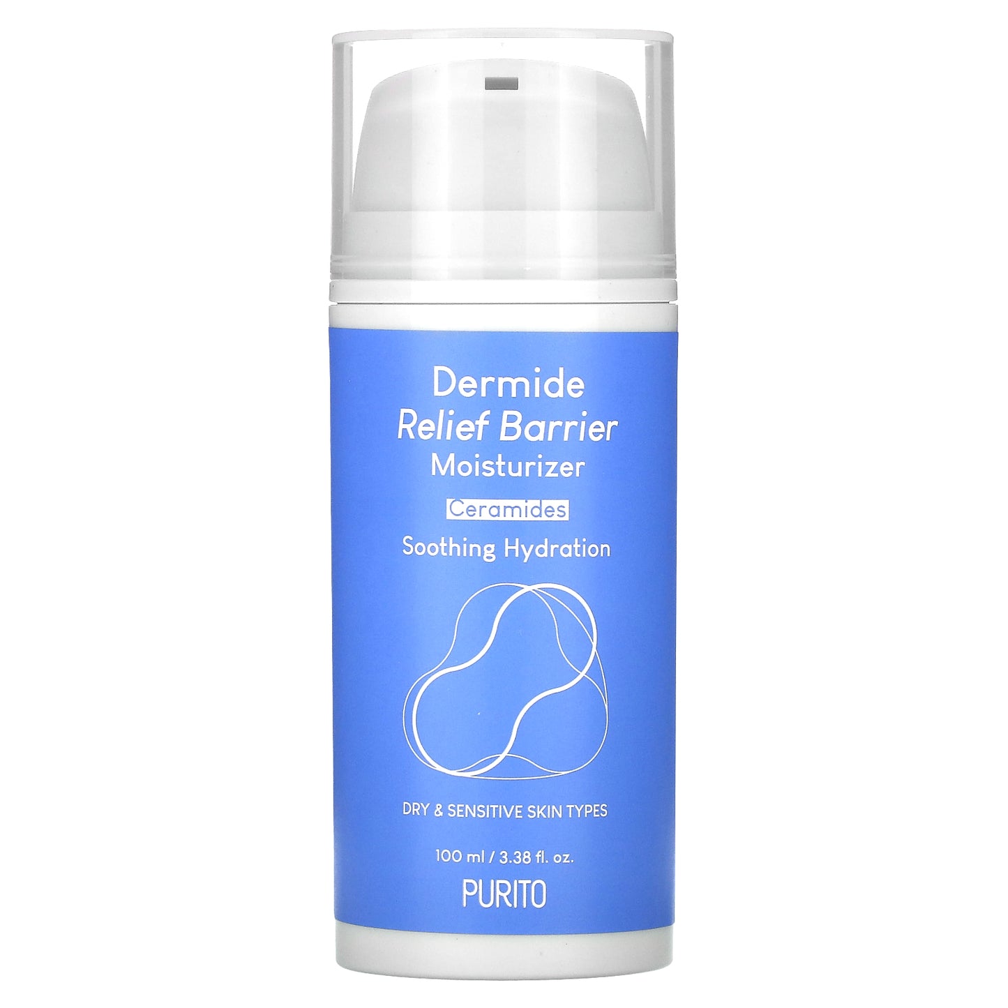 Purito, Dermide Relief Barrier Moisturizer, For Dry & Sensitive Skin, 3.38 fl oz (100 ml)