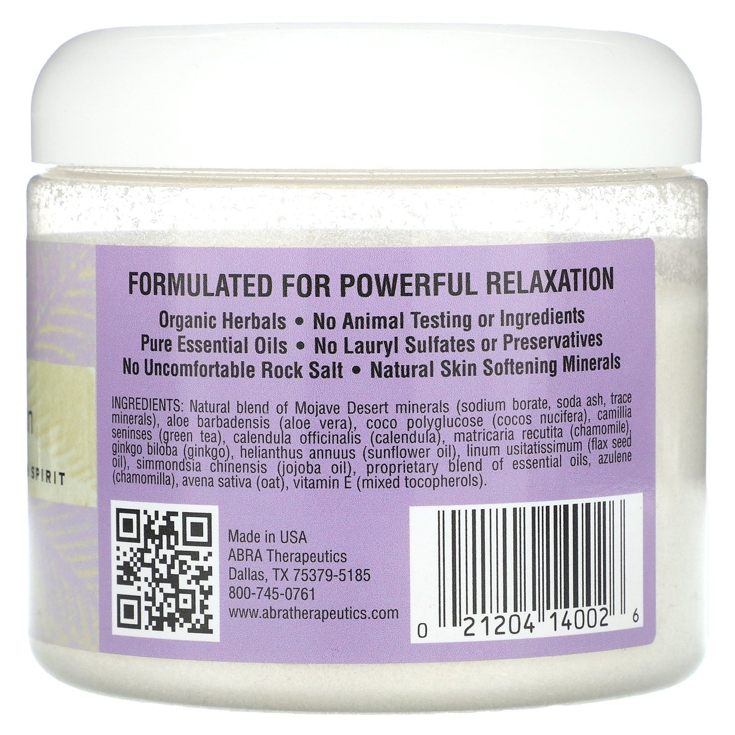 Abra Therapeutics, Natural Bubble Bath, Deep Relaxation, Lavender & Melissa, 14 oz (397 g)