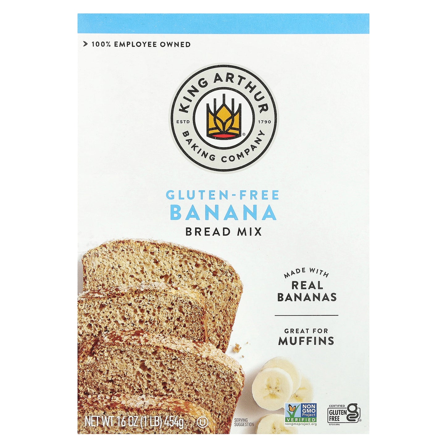 King Arthur Baking Company, Gluten-Free Banana Bread Mix, 16 oz (454 g)